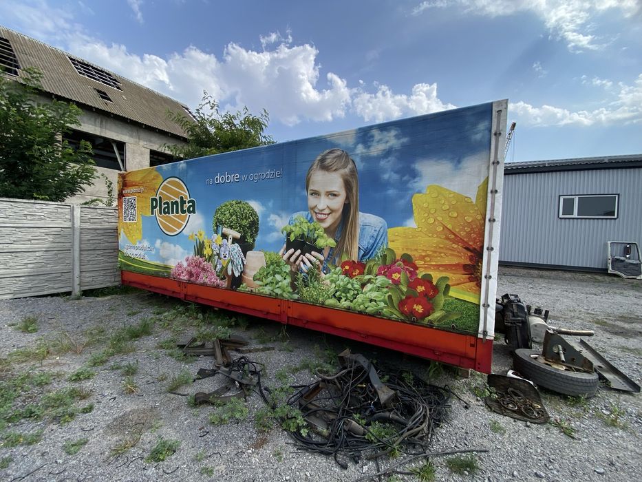 Будка тентована бортова 7,2м підрамник 86см man mercedes daf