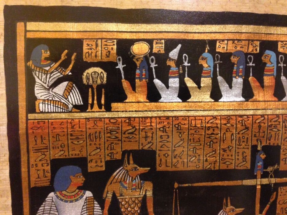 Papirus w ramie oryginał z Egiptu