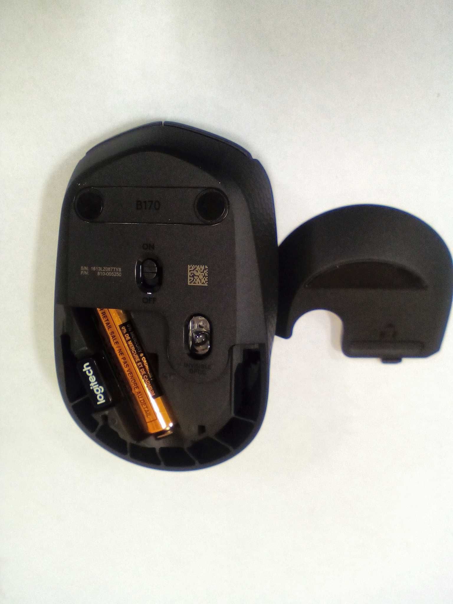 Мышь беспроводная Logitech B170 Wireless Black (910-004798)