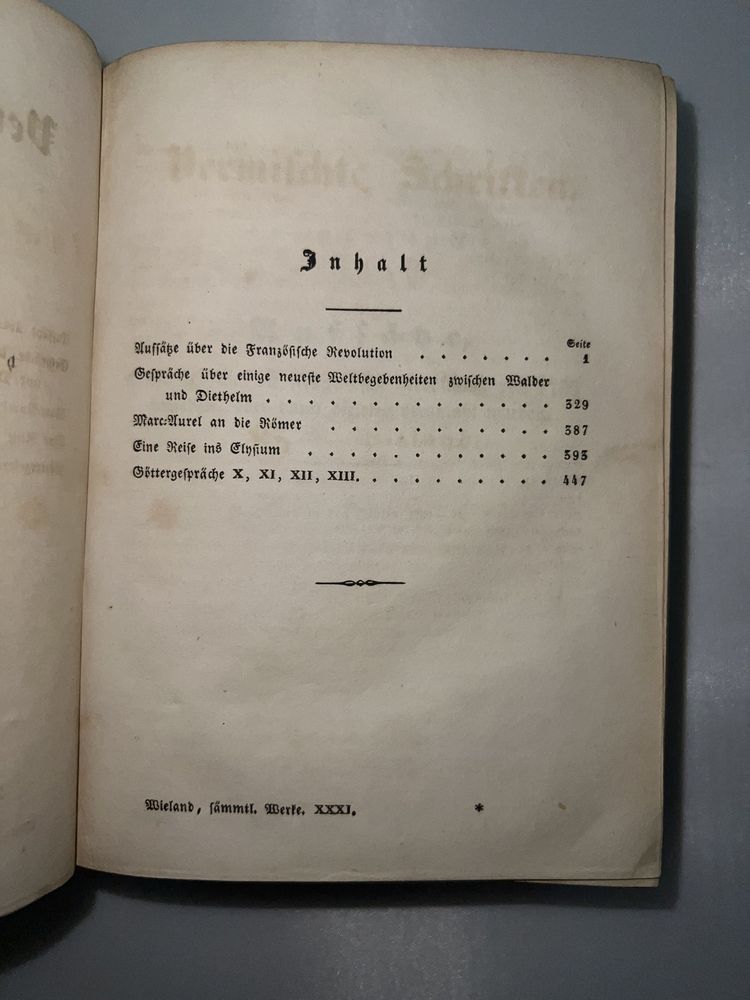 Stara książka niemiecka 1840r. Wielands