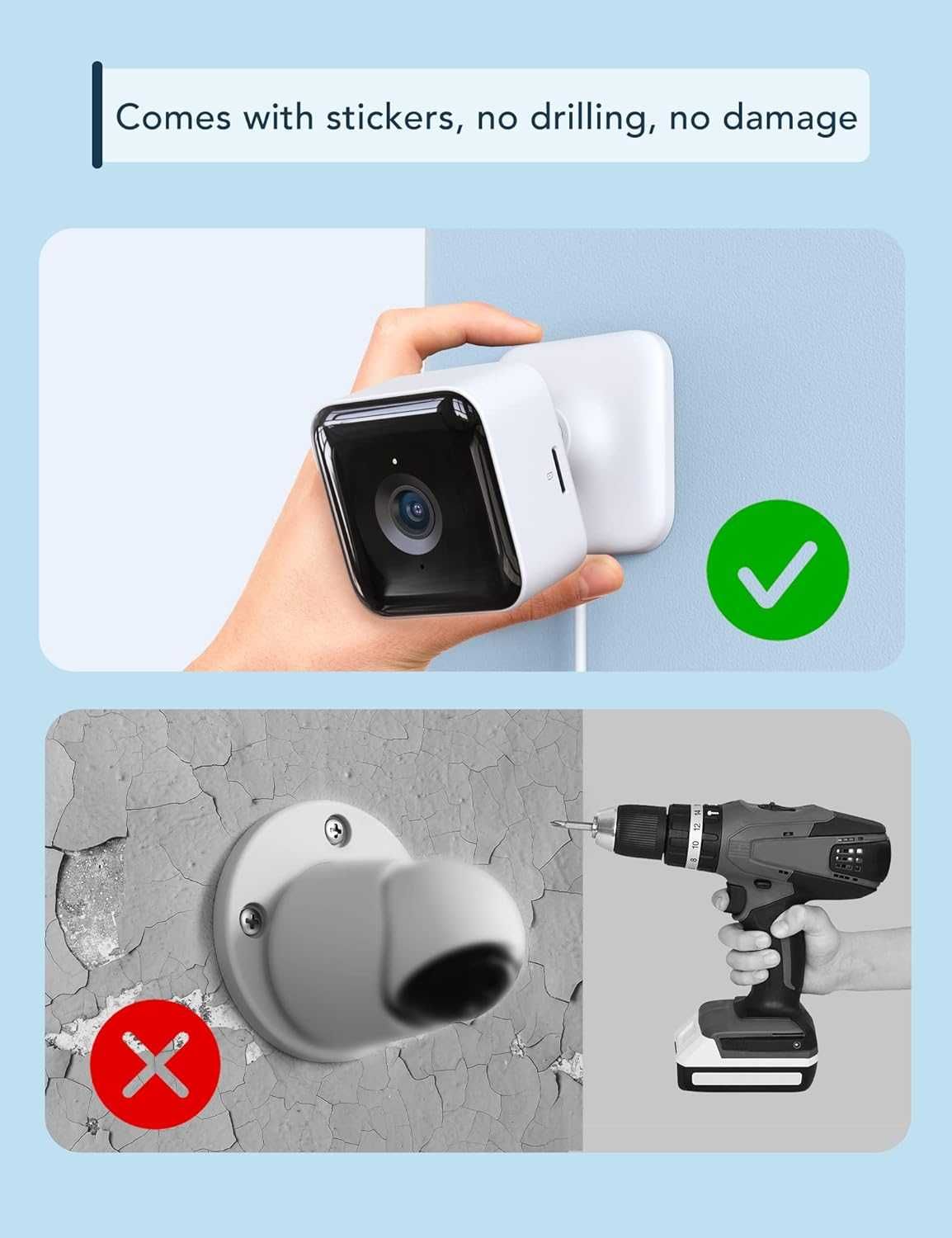 Kamera Wewnętrzna IP WiFi GNCC GC2 1080p Full HD Google Ass Alexa noc