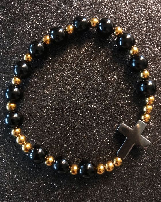 Bransoletka różaniec z kamieni naturalnych
