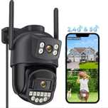 Kamera zewnętrzna 10MP WIFI obrotowa IP 5K monitoring 2 x 5MP ZOOM