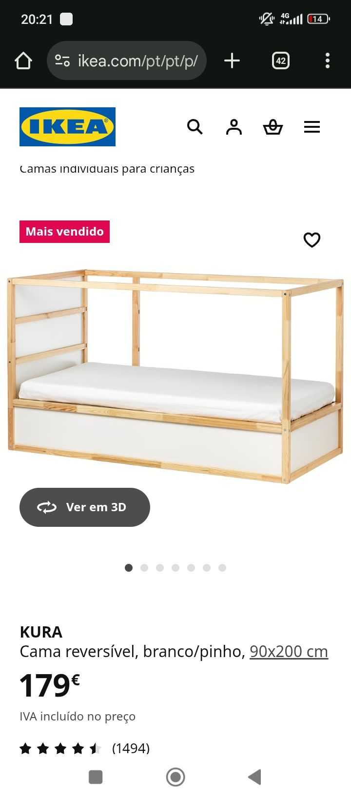 Cama IKEA usada em bom estado
