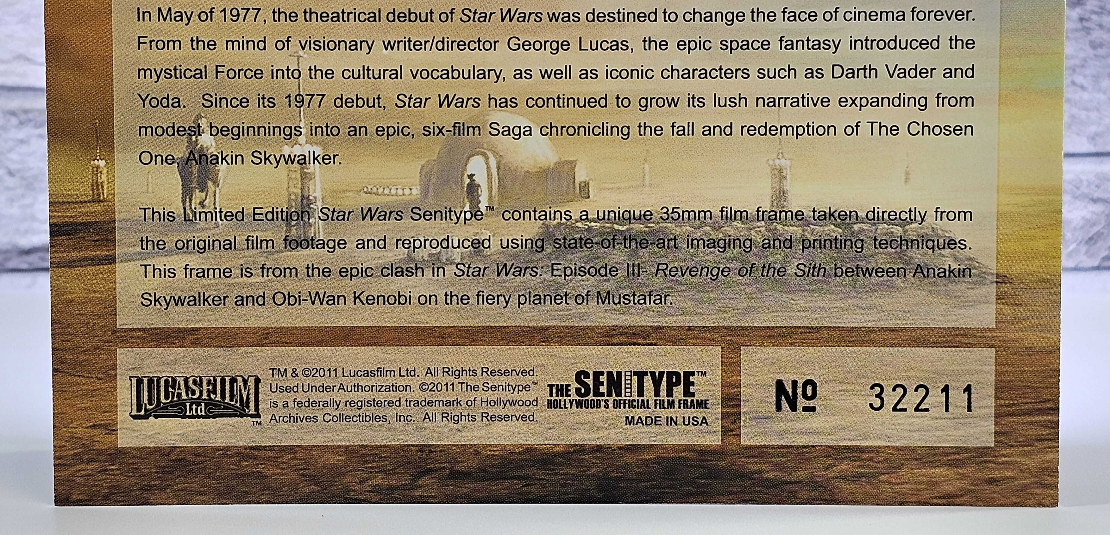 Star Wars Complete Saga Oryginalna klatka z premierowej taśmy filmowej