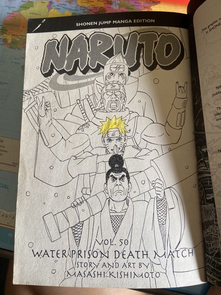 Livro Mangá Naruto Volume 50 e 37 (em inglês) usados