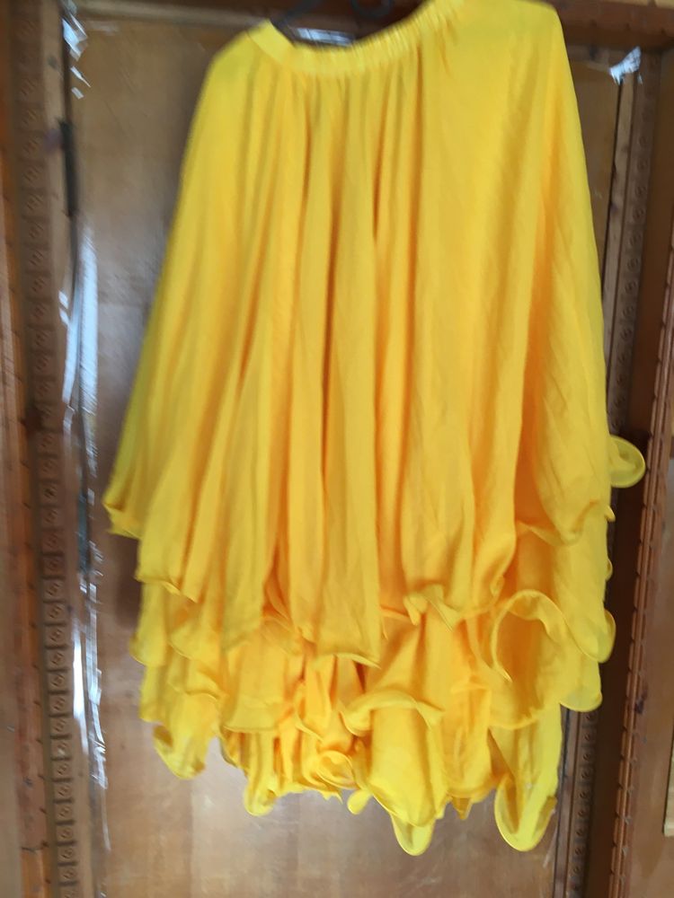 Трёхслойная шифоновая юбка для танцев