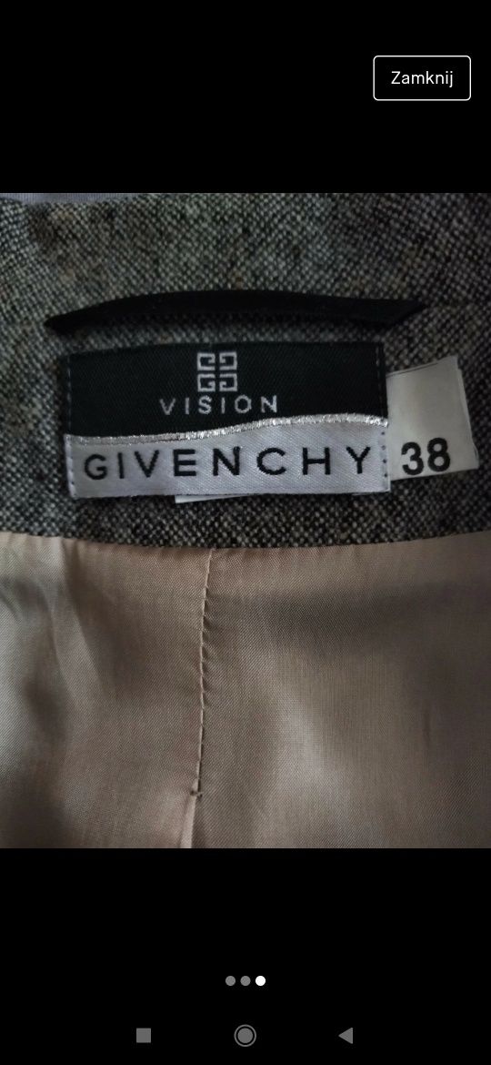 Żakiet, marynarka Givenchy r. 38 wełna + kaszmir