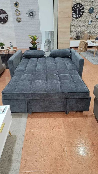 Sofá cama barato cor cinza + envío gratis!!