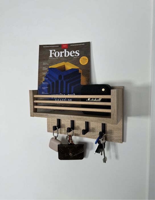 Ключниця Вішалка Полиця в прихожу для ключів Полка Вешалка для ключей