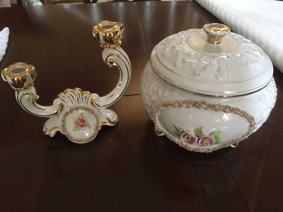 boleira mais candelabro vintage