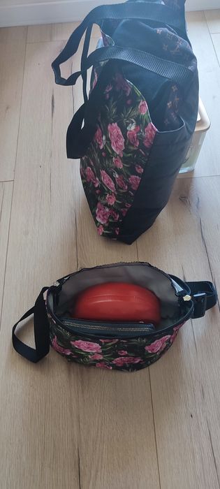 Torba nerka z shopper w kwiaty