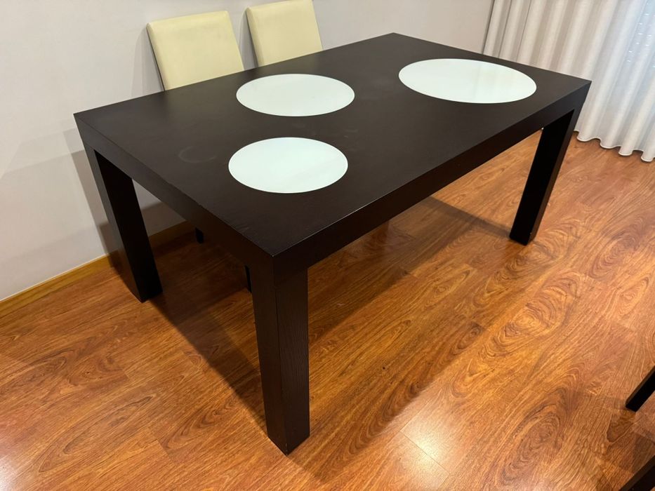 MESA JANTAR WENGUE Maciça 160x100x78