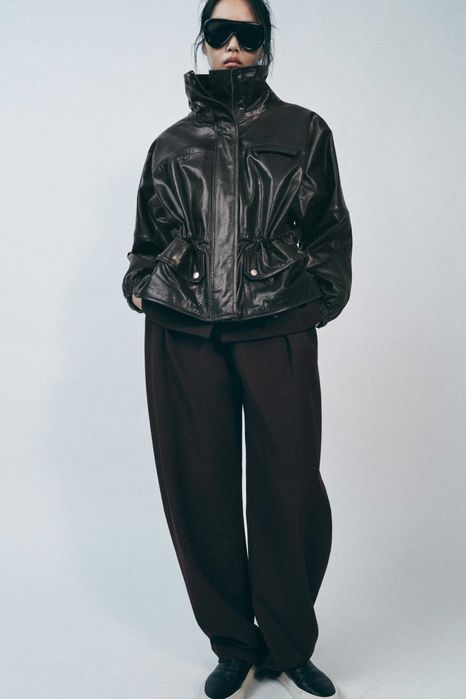 Кожаная шкіряна куртка косуха ZARA ЗАРА