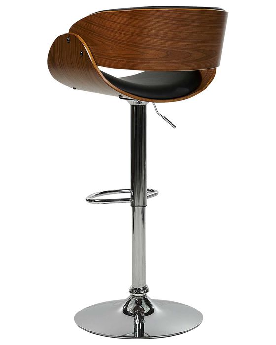 Krzesła barowe BAKU Ekoskóra Obrotowy Czarny firmy Beliani - nowe