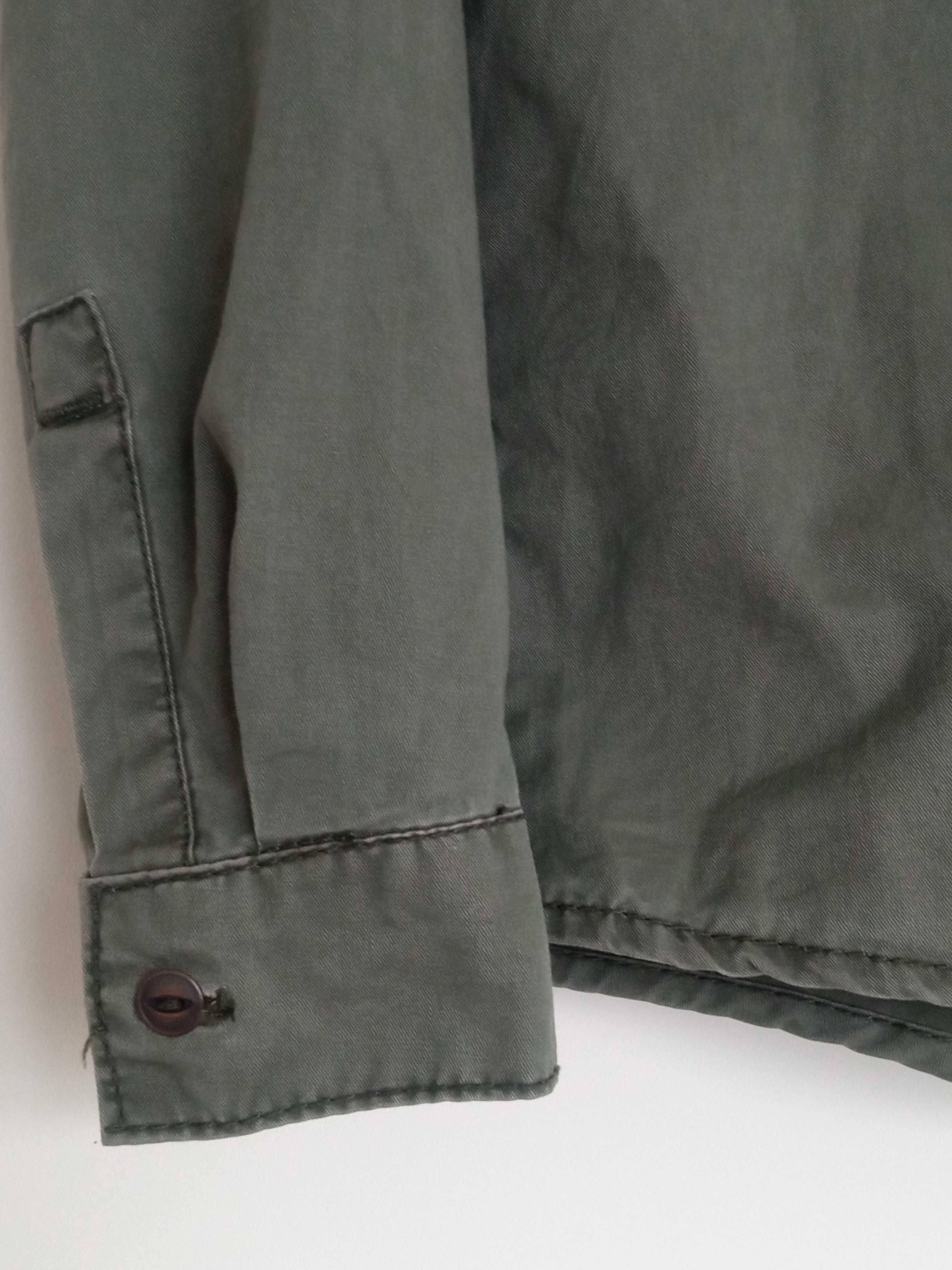 Koszula damska militarna denim z cyrkoniami 36 S Khaki