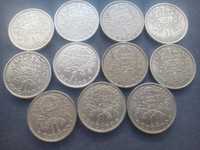 Coleção de 11 moedas de 1$00  anos de 1950/1960 alpaca MBC raras,