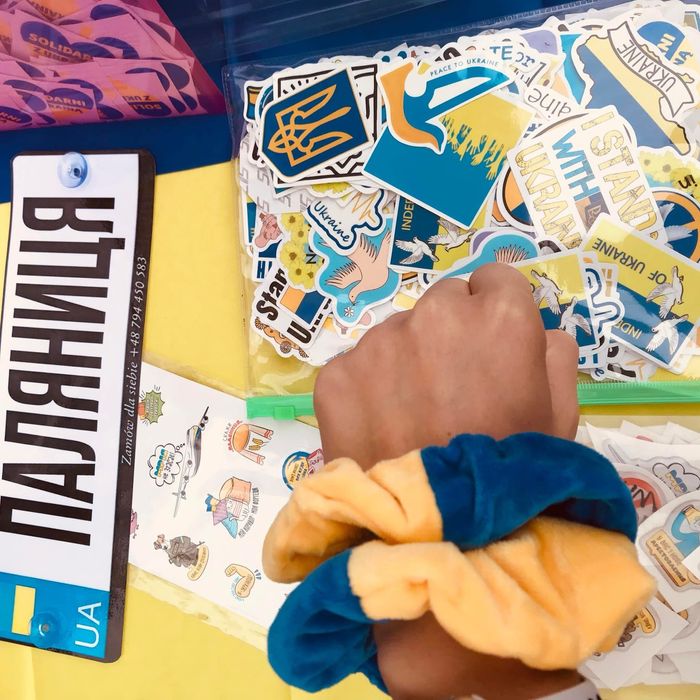 Opaska na wlosy zolto niebieska Flaga Ukrainy