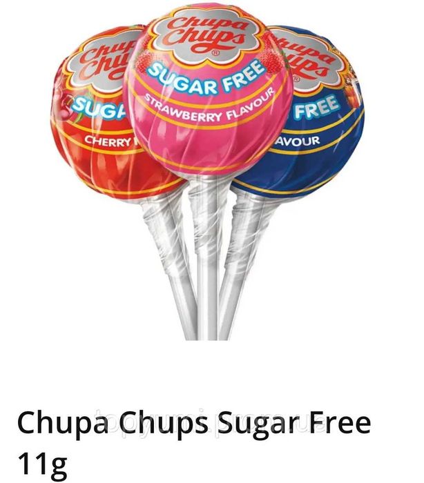 Льодяники Chupa Chups Без цукру, Sugar free 10штук 110g