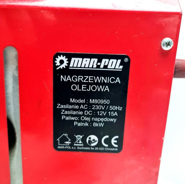 Nagrzewnica olejowa Webasto MAR-POL M80950 8KW