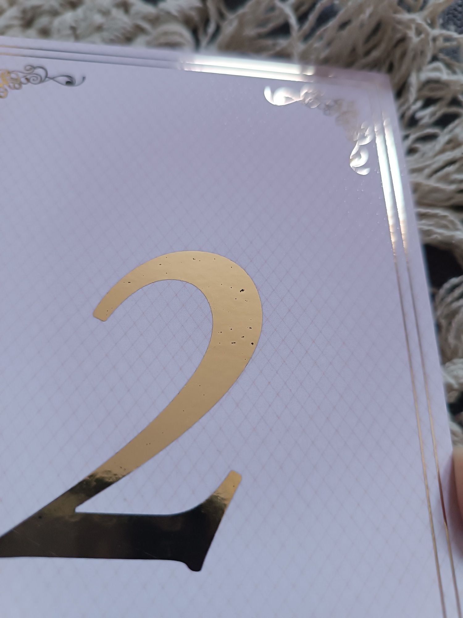 Numeracja numery na stół wesele urodziny bankiet ze złotym nadrukiem