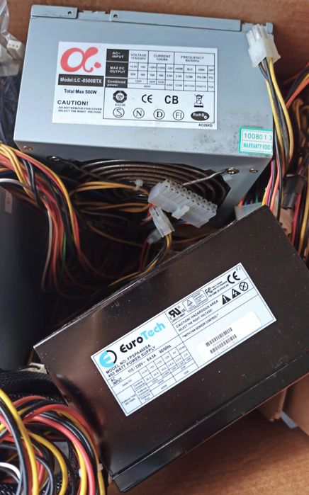 PSU Fonte de alimentação usadas várias potências e cabos AC 250V