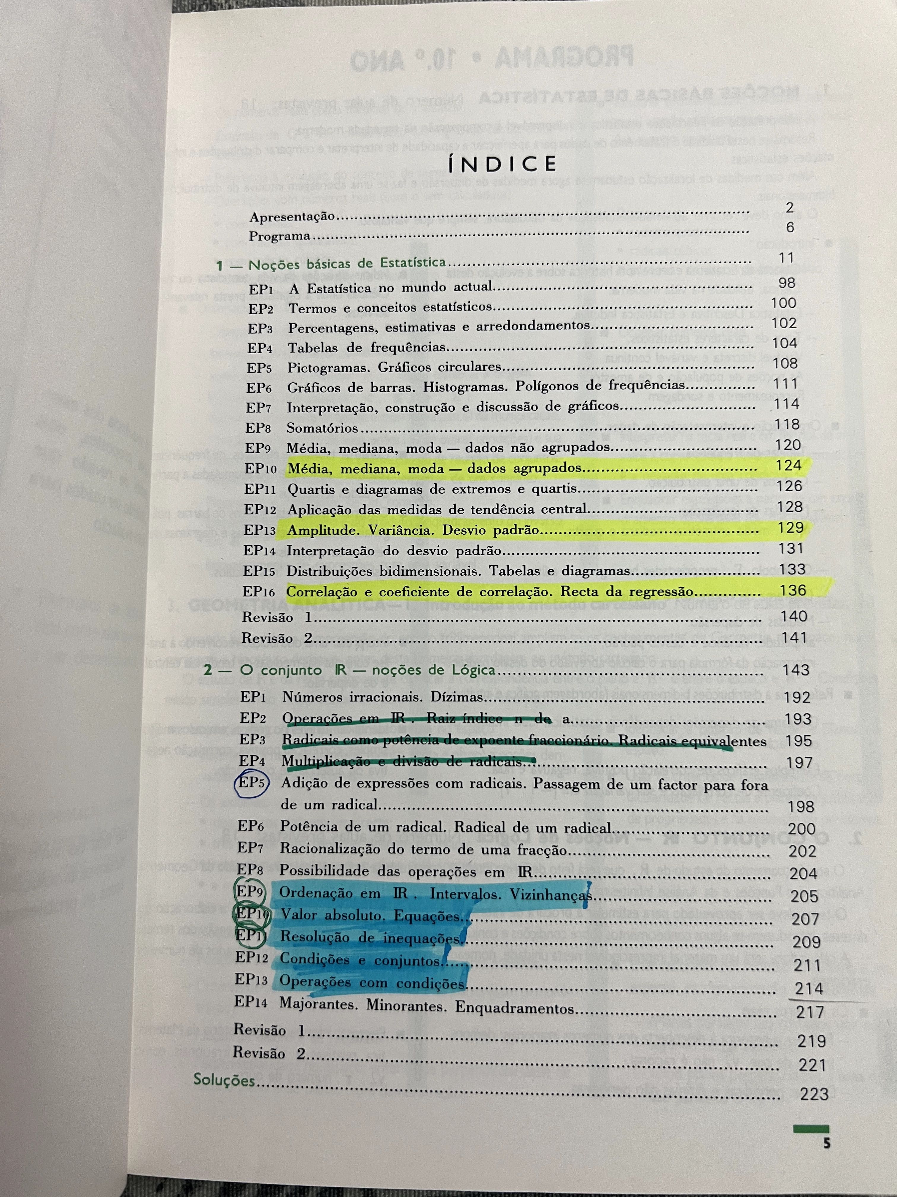 Livros Exercícios Matemática 10º Ano