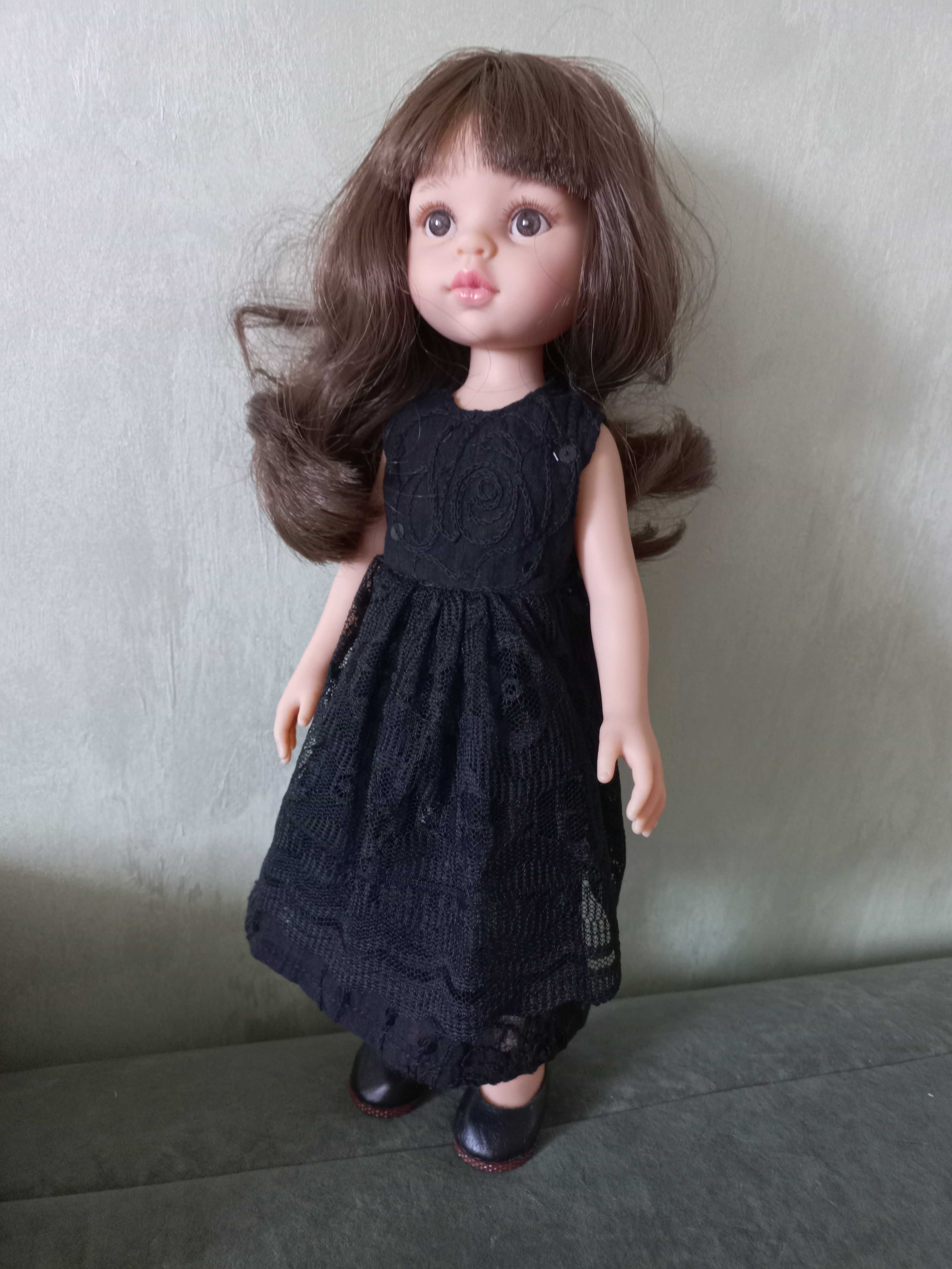 Платье - образ Венздей  для кукол Паола Рейна 32см