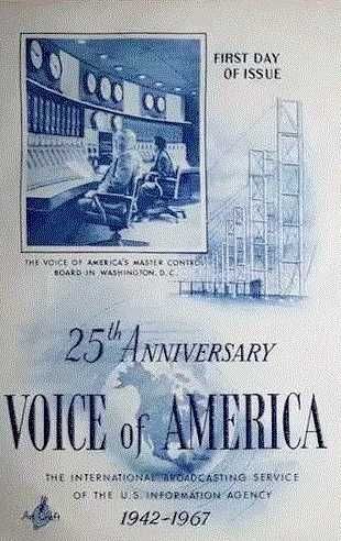 Koperta ze znaczkiem pocztowym voice of america UNIKAT