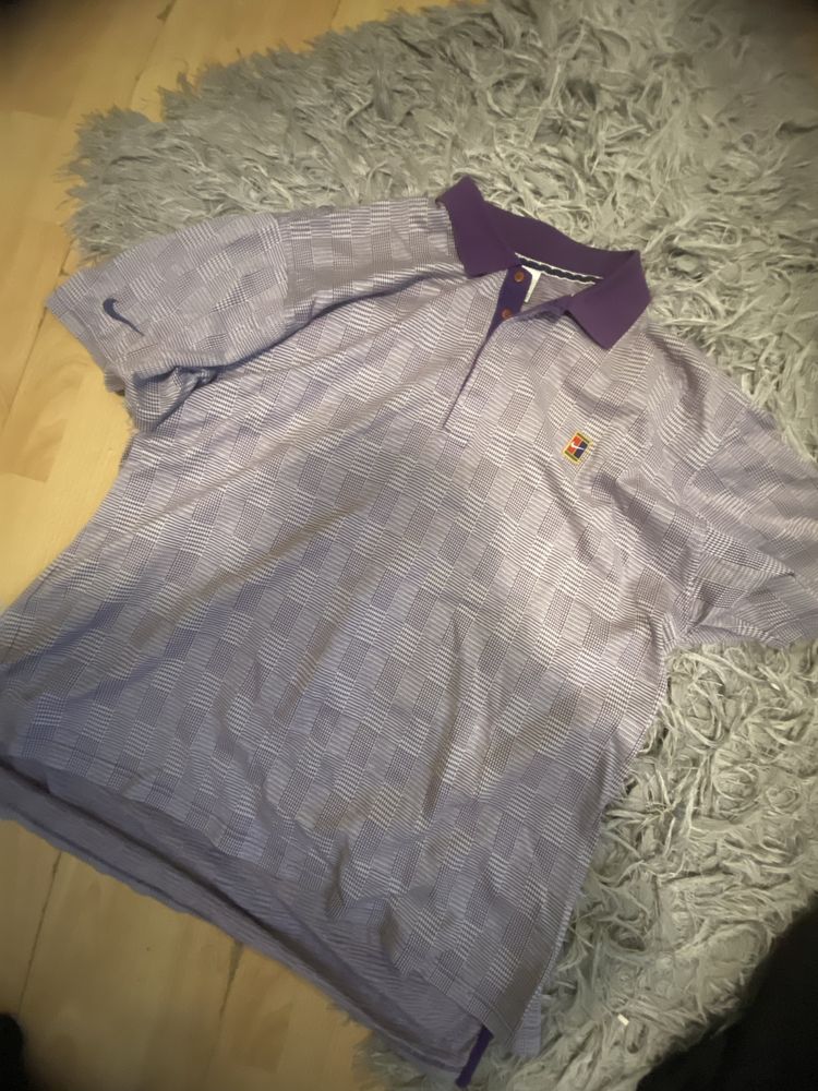 Nike court purple tennis xxl polo 90s vintage