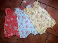 Next 3pak rampersy kwiaty rozm.3-6m Nowe
