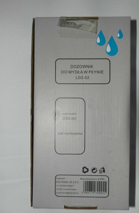 NOWY dozownik na płyn do naczyń LDZ-2 350ml. Stal nierdzewna cena-50%!