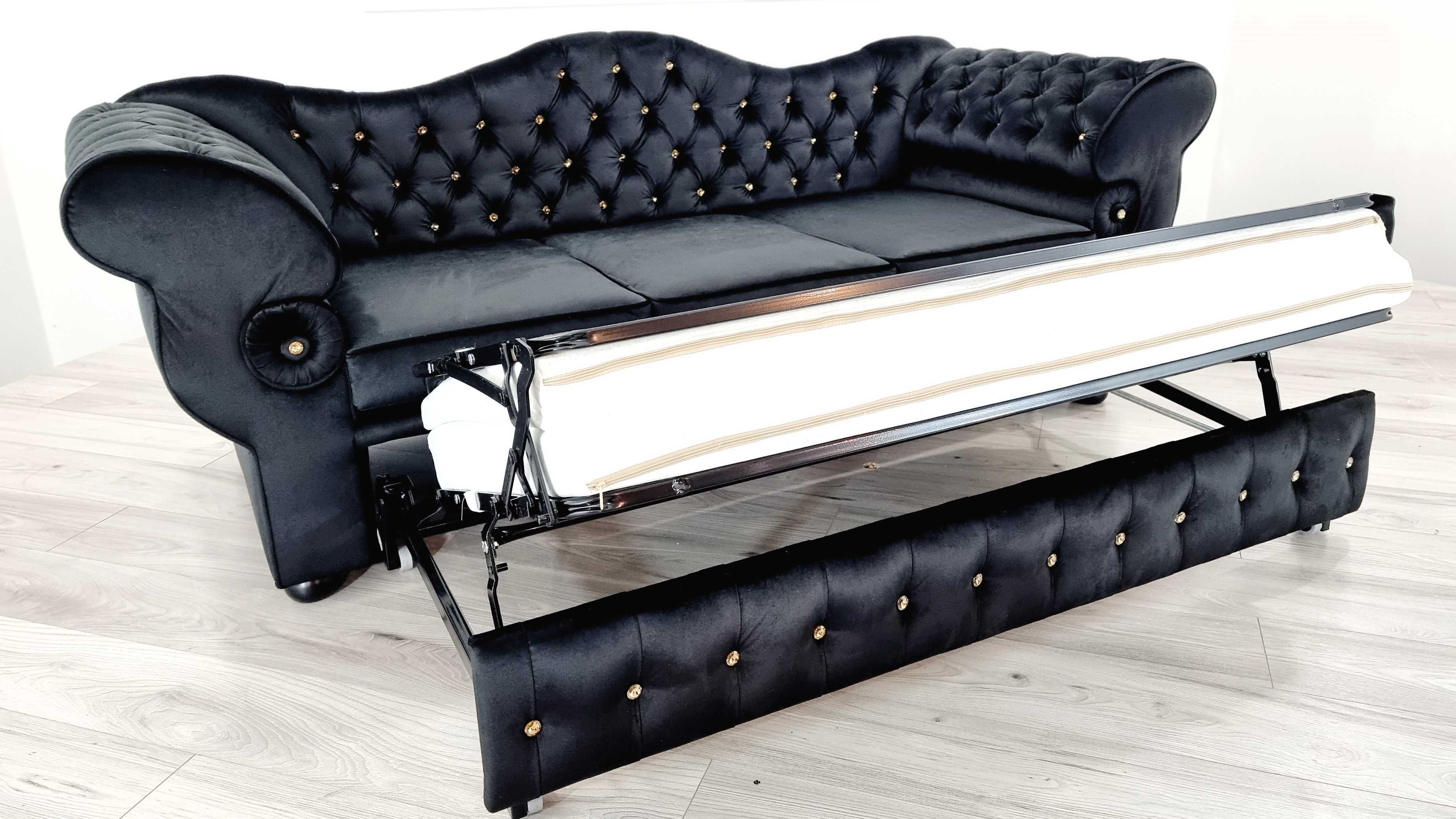 Sofa Glamour Chesterfield rozkładana / Producent / KOLOR