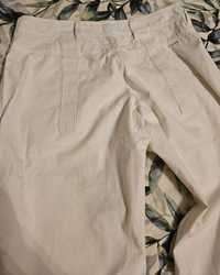 Białe letnie spodnie bojówki z zamkami Tatuum S 36