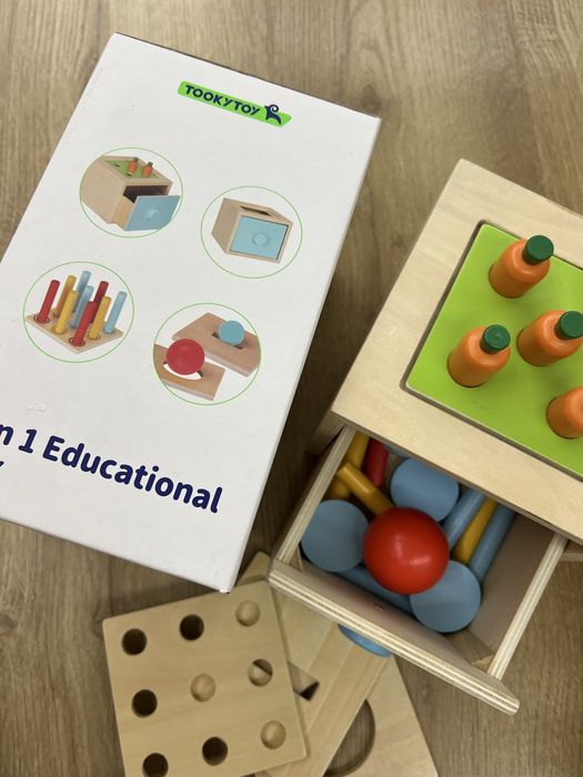 Дерев’яна розвиваюча іграшка TookyToy 4в1 (TK320)/сортер