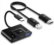USB C na HDMI bezprzewodowy transmiter i odbiornik, 2,4G/5G USB C