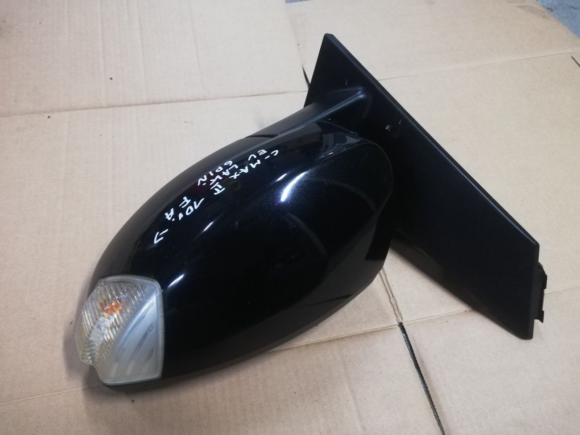 Lusterko zewnętrzne lewe Ford C-max mk2 II 6 PIN Europa FA czarne kpl