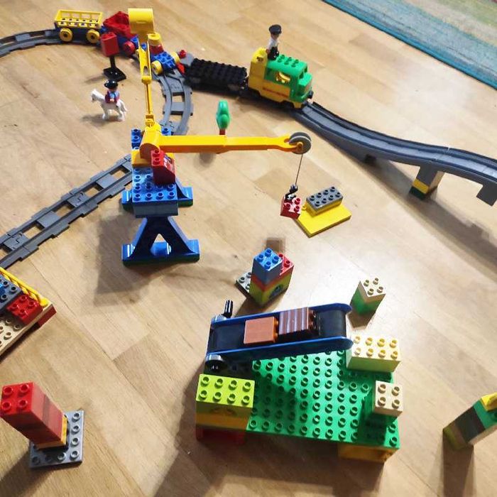 Lokomotywa tory ciufcia pociąg Lego Duplo 5609 plus dodatki