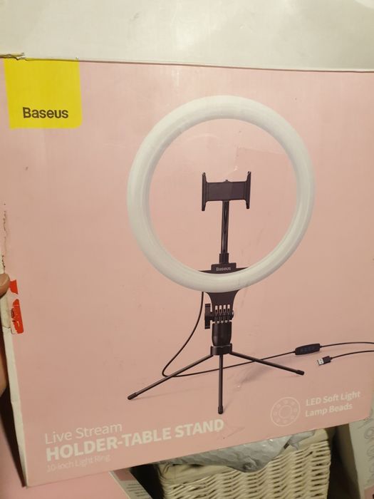 Baseus lampa pierścieniowa ring selfie na statywie nowa