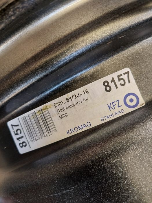 Felgi stalowe 5x120 Mini Countryman 6.5 X 16 ET46 otwór 72.5 orginalne