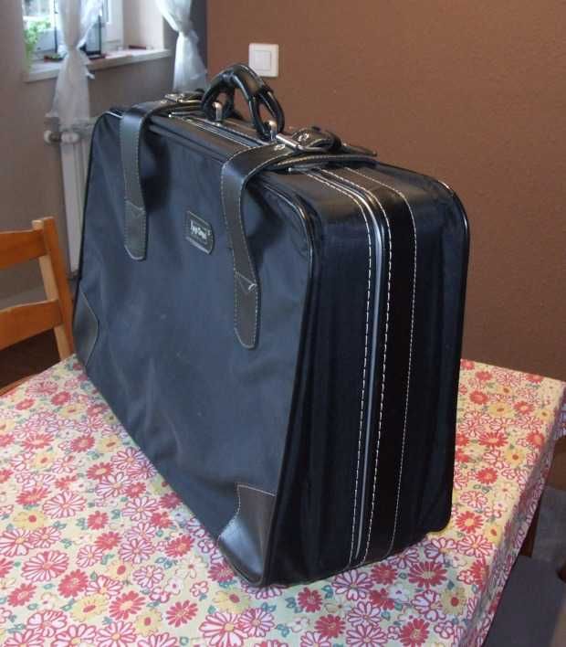 Czarna duża walizka Luigi Tomasi - vintage