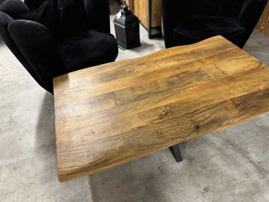Wyjatkowy Stolik kawowy ława LOFT egzotyczne drzewo mango blat Edge