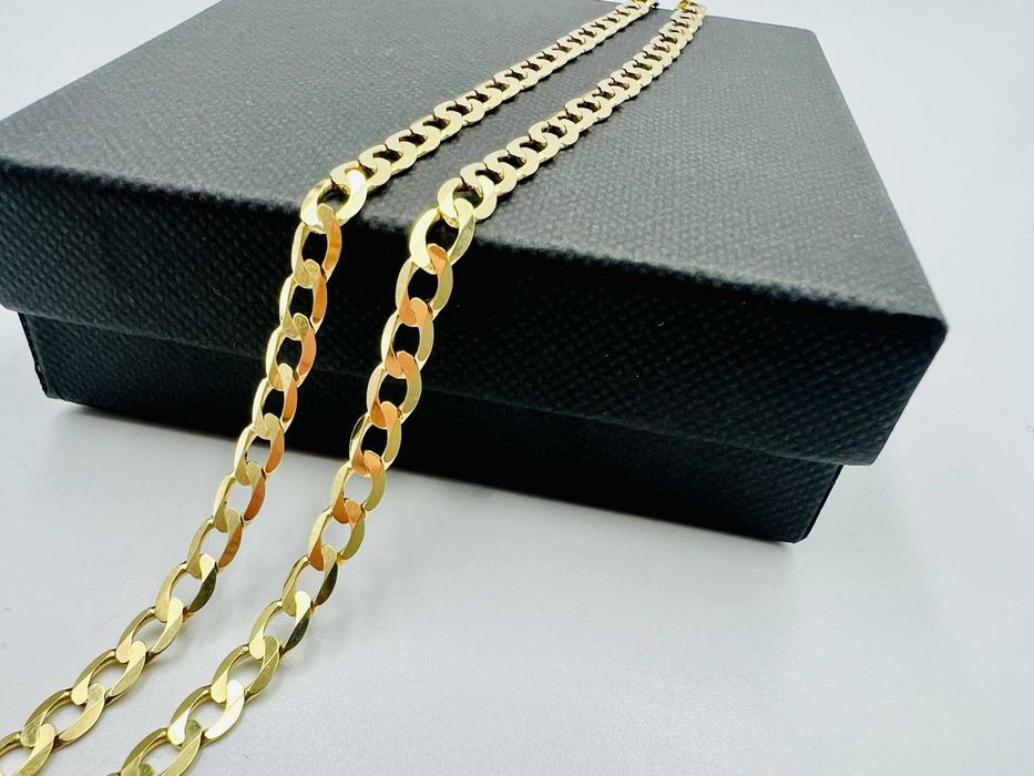 Złoty Łańcuszek Pancerka 585 Cechowany 5 mm 55 cm