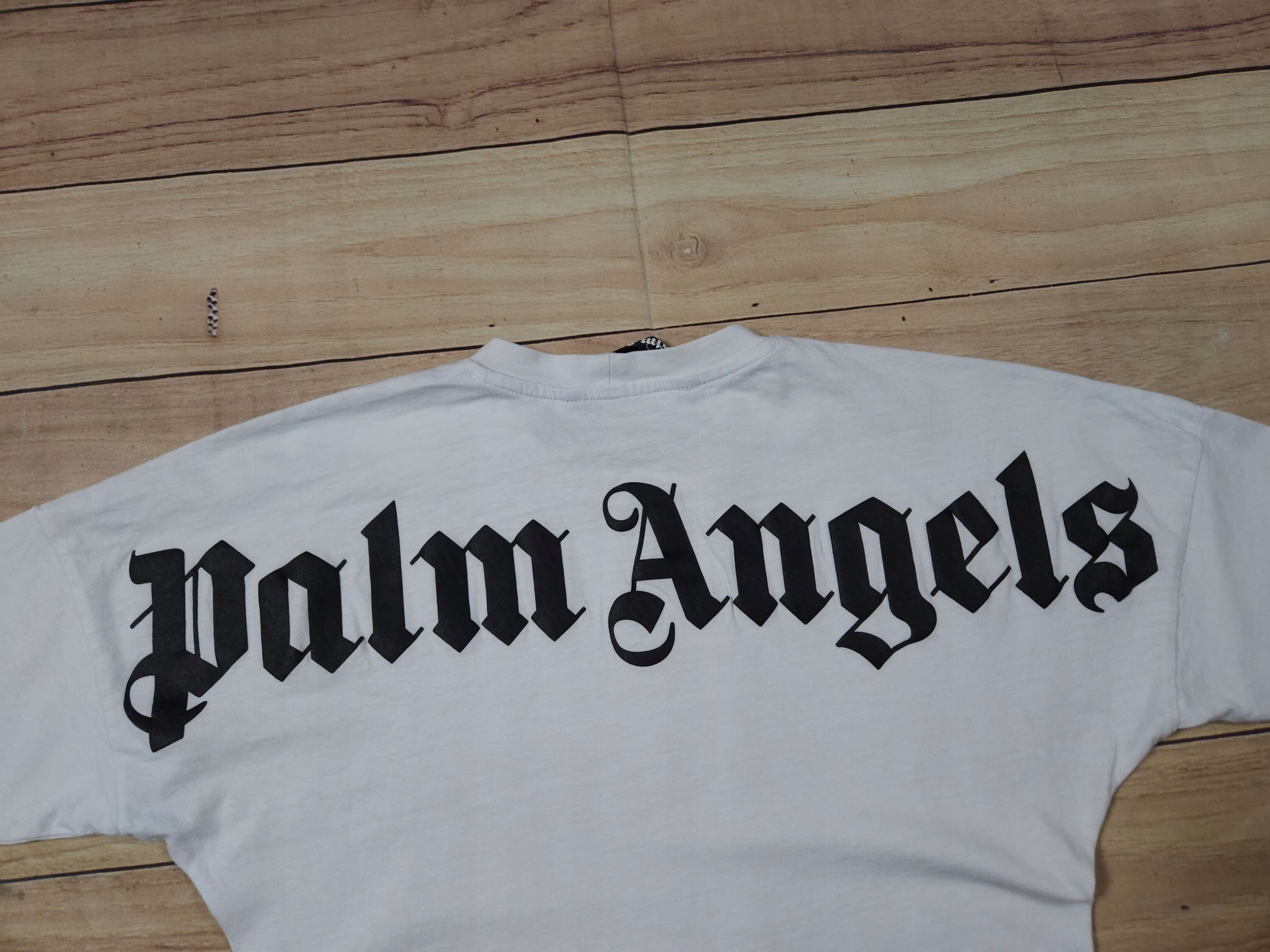 PALM ANGELS Koszulka Męska T-Shirt Biała Logowana r. S
