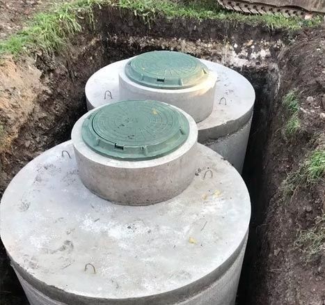 Армований септик із бетонних кілець - К235 надійна каналізація, вигріб