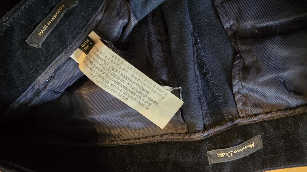 Massimo dutti spodnie damskie M 38 aksamitne czarne cygaretki jak nowe