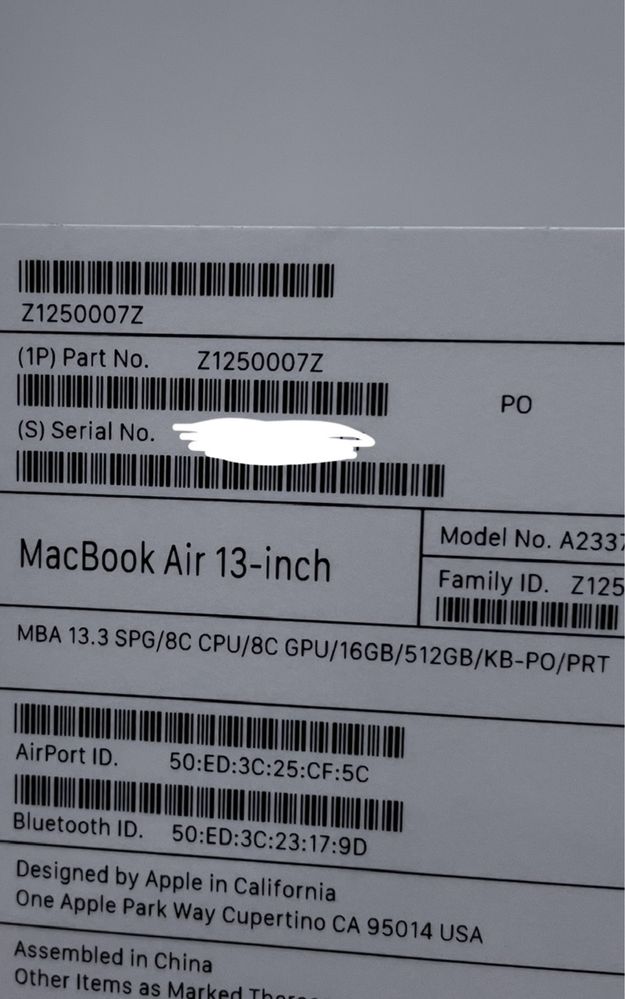 Apple Macbook Air M1 16Gb 512Gb Magic Mouse 2