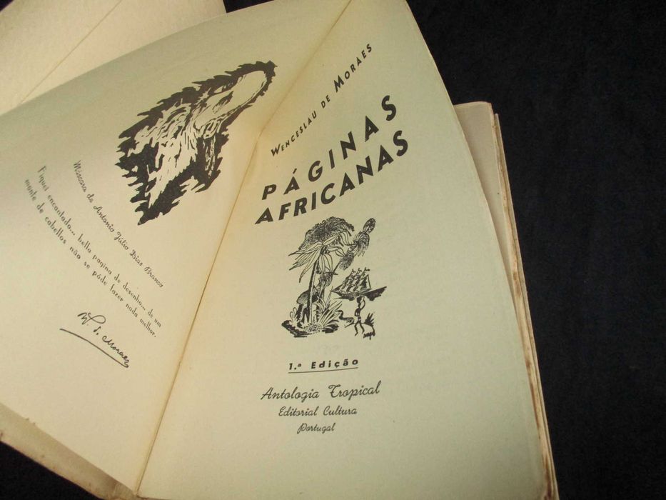 Livro Páginas Africanas Wenceslau de Moraes 1ª edição Tiragem Especial