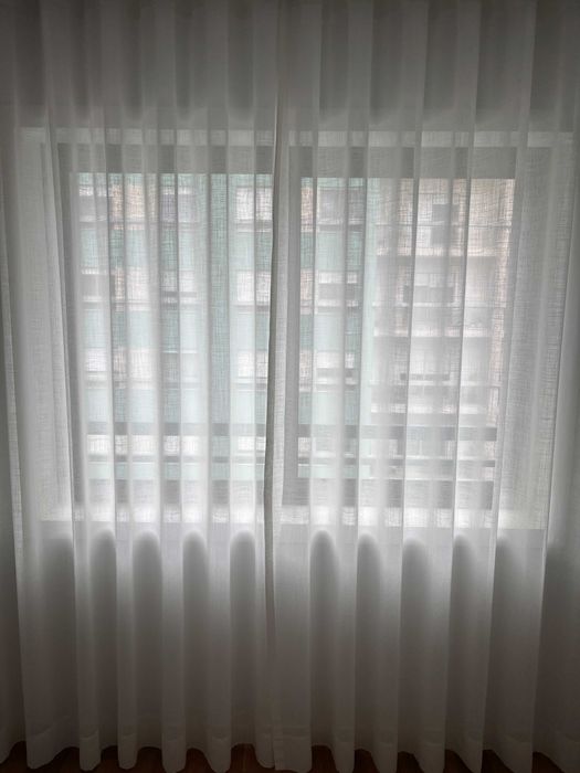 Cortinas efeito onda 2,90m x 2,60m tecido - sala/quarto