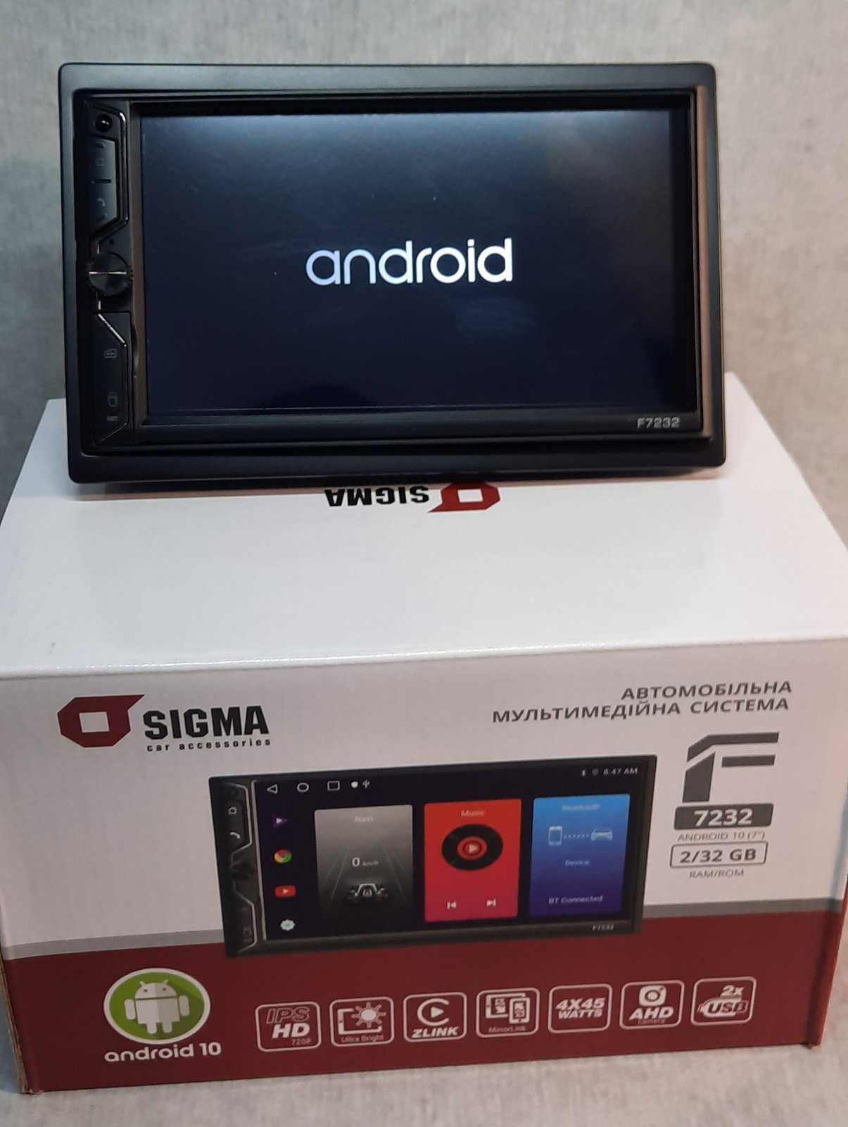 Автомобільна мультимедійна система Sigma F7232 ANDROID 10 2/32Gb